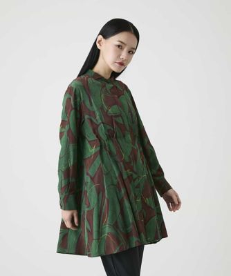 美品　大きいサイズ46 トゥービーシック　バックプリーツゆったりチュニック 大きいサイズ】幾何柄プリーツチュニック ／洗える | HIROKO BIS