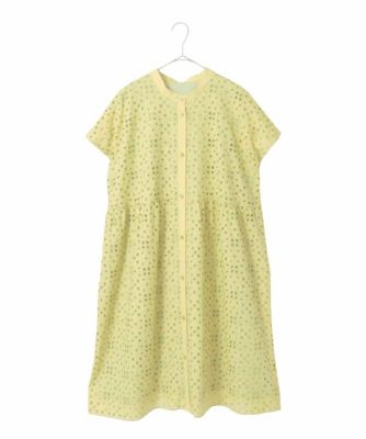 ＜HIROKO BIS GRANDE (Women)＞【大きいサイズ】アイレット刺繍フレンチスリーブチュニックブラウス