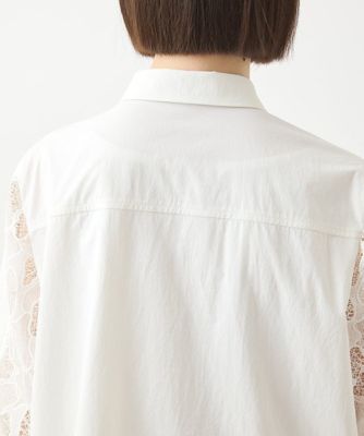 【大きいサイズ】ランダム迷彩レースチュニックブラウス　／洗える