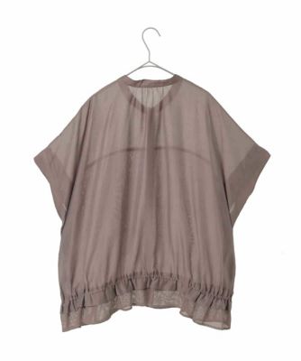 大きいサイズ】メッシュアクセントスクエアシルエットブラウス