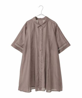 メッシュアクセントシアーチュニックシャツ | HIROKO BIS GRANDE