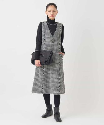 美品☆バーバリーロンドン ワンピース ジャンパースカート メガチェック ツイード バーバリーロンドン ワンピース ジャンパースカート ノバ