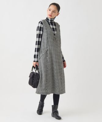 大きいサイズ】千鳥チェックツイードジャンパースカート | HIROKO BIS