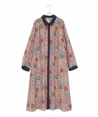【送料無料】HIROKO BIS GRANDE (Women)/ヒロコビスグランデ 幾何フラワーアートプリントワンピース /洗える 86ブラウン ワンピース・ドレス【三越伊勢丹/公式】