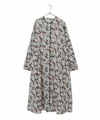 ＜HIROKO BIS GRANDE (Women)＞【大きいサイズ】ペイント柄タックフレアワンピース　／洗濯機で洗える