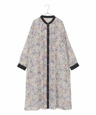 ＜HIROKO BIS GRANDE (Women)＞【大きいサイズ】アイリスモチーフタックワンピース　／洗濯機で洗える