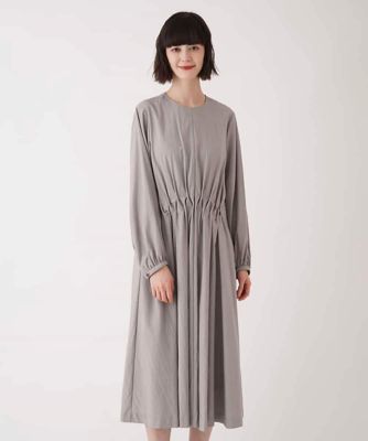 【大きいサイズ】ドレープワッシャーワンピース　／洗える