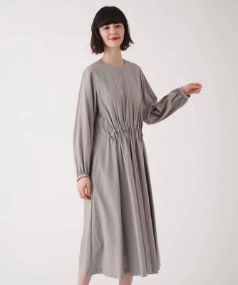 【大きいサイズ】ドレープワッシャーワンピース　／洗える