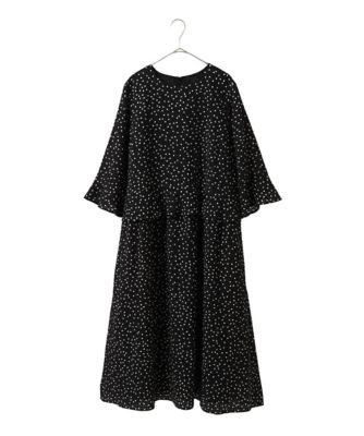 ＜HIROKO BIS GRANDE (Women)＞【大きいサイズ】シアーチェックドットプリントワンピース　／洗える
