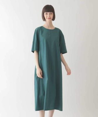 【大きいサイズ】配色ステッチ立体スリーブワンピース