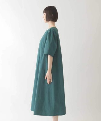 【大きいサイズ】配色ステッチ立体スリーブワンピース