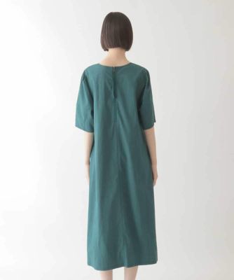 【大きいサイズ】配色ステッチ立体スリーブワンピース