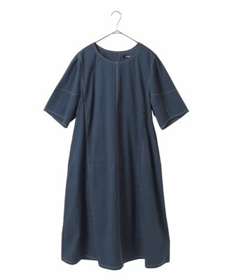 ＜HIROKO BIS GRANDE (Women)＞【大きいサイズ】配色ステッチ立体スリーブワンピース