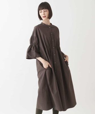 【大きいサイズ】シャーリングポイントワンピース　／洗える