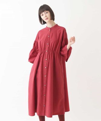 【大きいサイズ】シャーリングポイントワンピース　／洗える