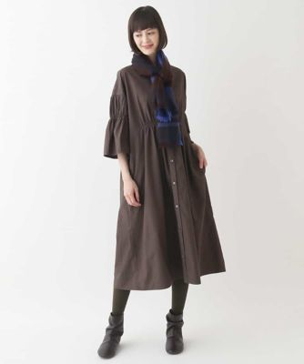 【大きいサイズ】シャーリングポイントワンピース　／洗える
