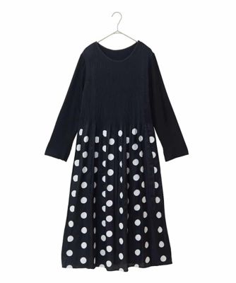 ＜HIROKO BIS GRANDE (Women)＞【大きいサイズ】ドット柄カットジャカードワンピース