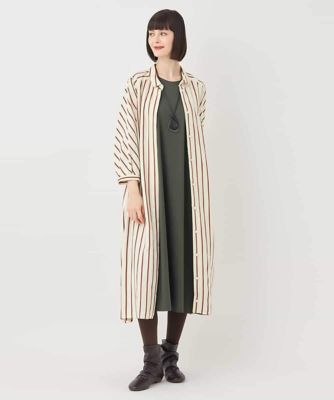 大きいサイズ】ストライプシャツワンピース | HIROKO BIS GRANDE