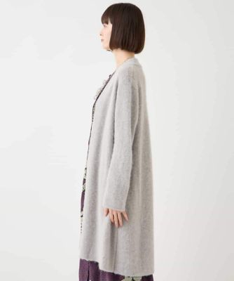 【大きいサイズ】ヘアリーロングニットカーディガン