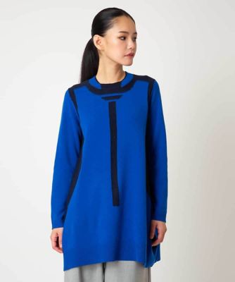 配色切り替えスパンコールニットチュニック | HIROKO BIS GRANDE