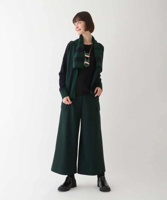 HIROKO BIS ストライプ柄ロングカーディガン