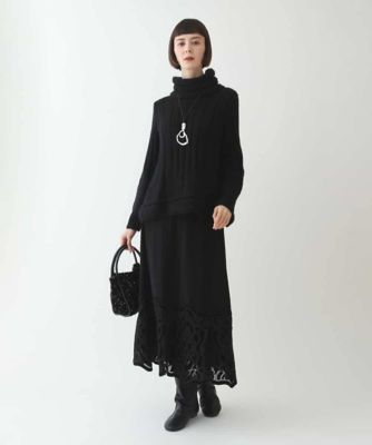 ヘアリーウール混ニットプルオーバー