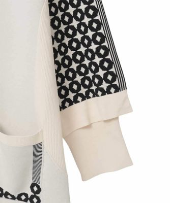 大きいサイズ】ジャカード×インターシャ幾何柄チュニック | HIROKO BIS