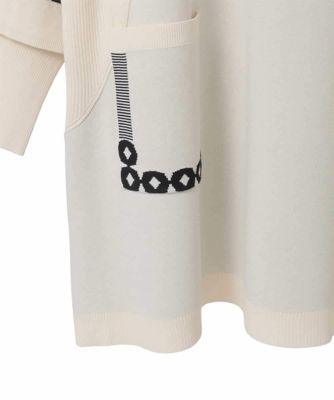 大きいサイズ】ジャカード×インターシャ幾何柄チュニック | HIROKO BIS