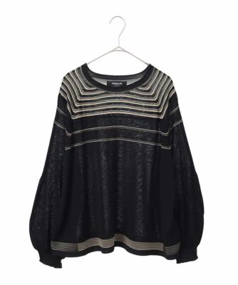 HIROKO BIS / ヒロコビス ホールガーメントボーダー柄ニットプルオーバー ホールガーメントボーダー柄ニットプルオーバー | HIROKO BIS