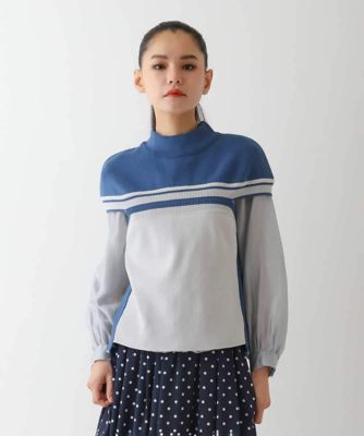 【大きいサイズ】カラーブロッキングニットジレ