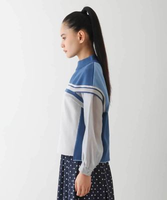 【大きいサイズ】カラーブロッキングニットジレ