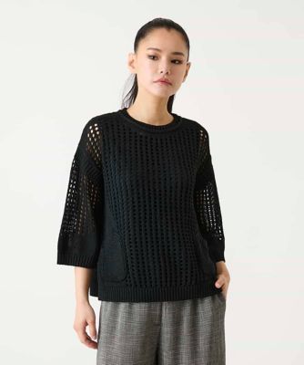 大きいサイズ】ざっくりメッシュニットプルオーバー | HIROKO BIS