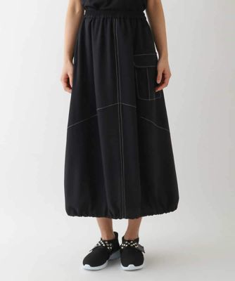 【大きいサイズ】バックプリーツバルーンデザインスカート　／洗える
