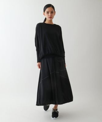 【大きいサイズ】バックプリーツバルーンデザインスカート　／洗える