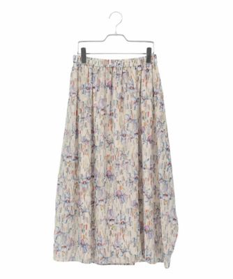 ＜HIROKO BIS GRANDE (Women)＞【大きいサイズ】アイリスフラワープリントシアースカート　／洗濯機で洗える