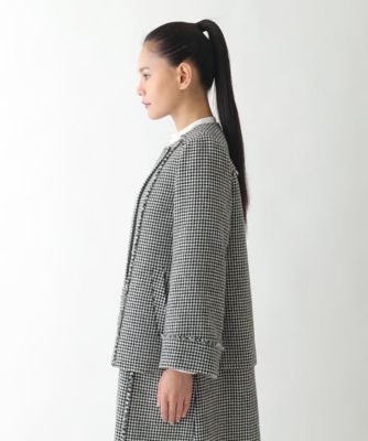 大きいサイズ】千鳥チェックツイードジャケット | HIROKO BIS GRANDE