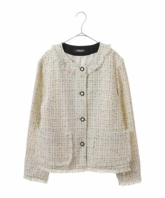 ＜HIROKO BIS GRANDE (Women)＞ラメツイードフリンジジャケット