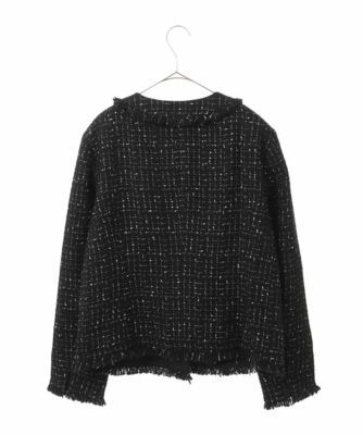 ラメツイードフリンジジャケット