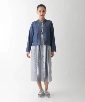 大きいサイズ】ステッチポイントデニムジャケット ／洗える