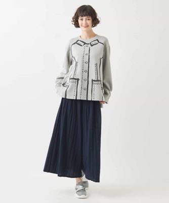 【大きいサイズ】トロンプイユジャージープルオーバー　／洗える