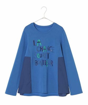 ＜HIROKO BIS GRANDE (Women)＞【大きいサイズ】スパンコール刺繍ロゴプルオーバー　／洗える