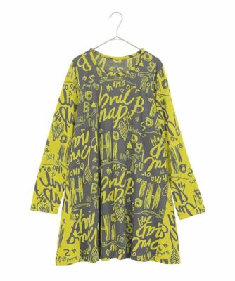 【送料無料】HIROKO BIS GRANDE (Women)/ヒロコビスグランデ アートロゴ総柄チュニックカットソー /洗える 36カーキ トップス【三越伊勢丹/公式】