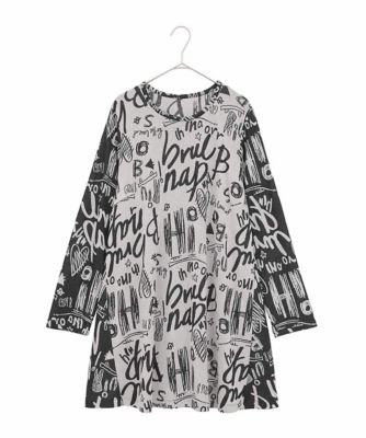 【送料無料】HIROKO BIS GRANDE (Women)/ヒロコビスグランデ アートロゴ総柄チュニックカットソー /洗える 91ライトグレー トップス【三越伊勢丹/公式】