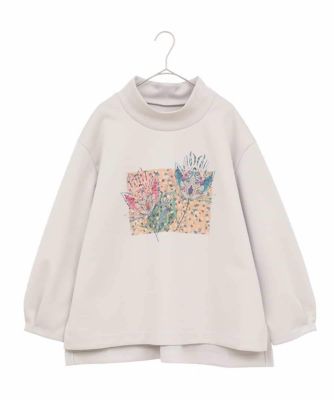 ＜HIROKO BIS GRANDE (Women)＞【大きいサイズ】幾何アートフラワーボンディングプルオーバー　／洗える