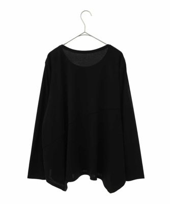 【大きいサイズ】イレギュラーヘムフレアカットソー　／洗濯機で洗える