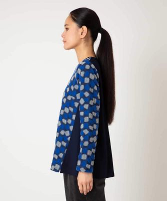 大きいサイズ】起毛ブロック切り替えデザインプルオーバー ／洗える