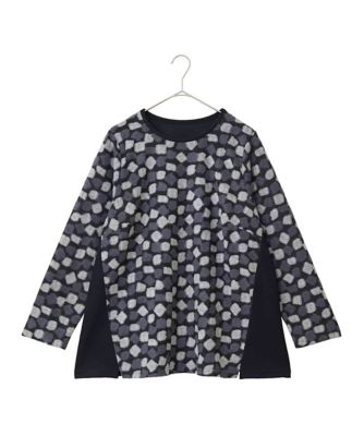 ＜HIROKO BIS GRANDE (Women)＞【大きいサイズ】起毛ブロック切り替えデザインプルオーバー　／洗える