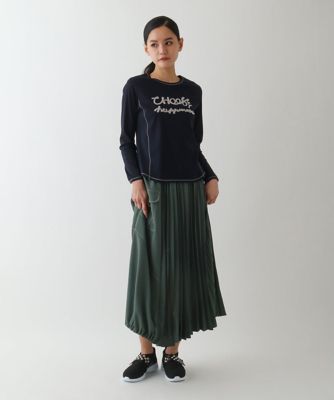 【大きいサイズ】テープロゴコットンカットソー