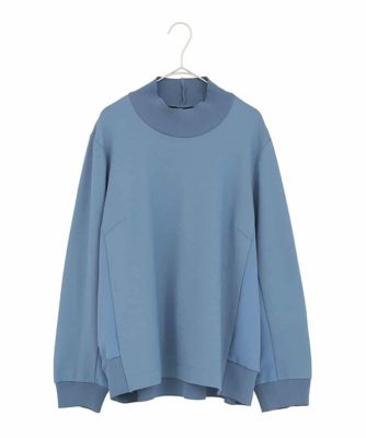 ＜HIROKO BIS GRANDE (Women)＞【大きいサイズ】異素材切り替えハイネックプルオーバー　／洗える