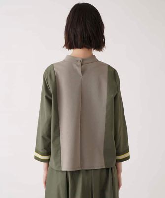 大きいサイズ】ジョイント配色プルオーバートップ ／洗える